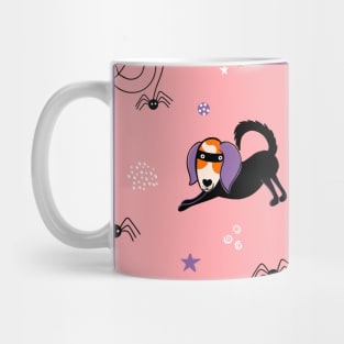 Cute print with a dog in a spider costume Mug